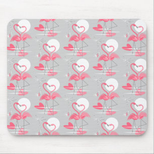 Flamingo Liebe Tiled Mousepad horizontal