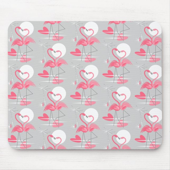 Flamingo Liebe Tiled Mousepad horizontal (Vorne)