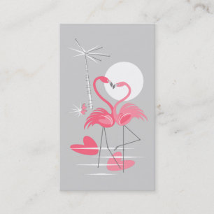 Flamingo Liebe Visitenkarte vertikal