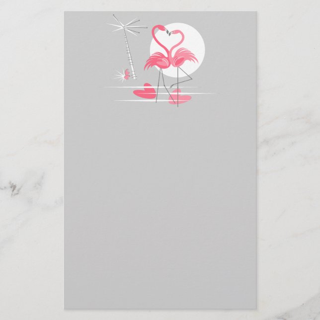 Flamingo Liebe Wide Briefpapier (Vorderseite)