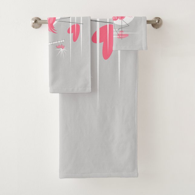Flamingo Liebe Wide Handtuch Set (Insitu)