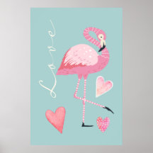 Flamingo-Liebesposter