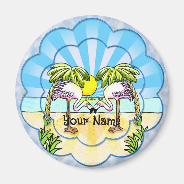 Flamingo Liebhaber Magnet (Vorne)