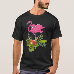 Flamingo Lover Exotic Animal Blume Tropical Bird T-Shirt