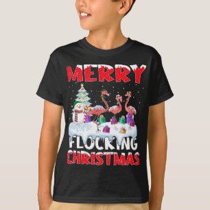 Flamingo Lover Xmas Geschenk Merry Flocking Weihna T-Shirt