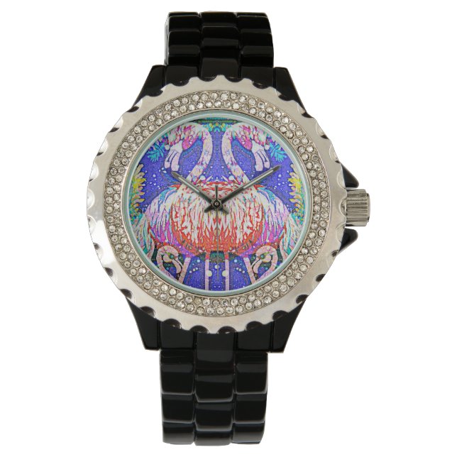 Flamingo Lovers Watch Armbanduhr (Vorderseite)