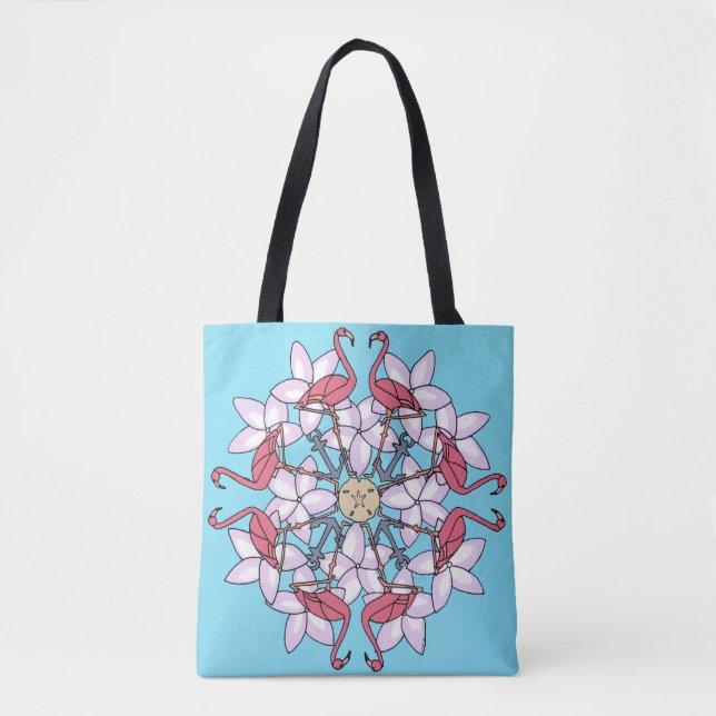 Flamingo Mandala Tasche (Vorderseite)