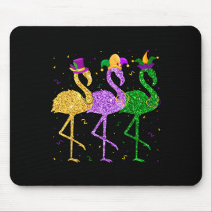 Flamingo Mardi Gras Funny Mask Beads Karneval Teil Mousepad