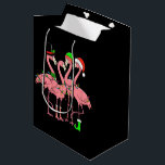 Flamingo Merry Christmas Funny Flamingo Lover Gesc Mittlere Geschenktüte<br><div class="desc">Flamingo Merry Christmas Funny Flamingo Lover Geschenk</div>