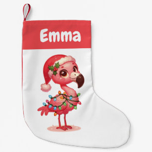 Flamingo Merry Weihnachten Winter Animals Flamingo Kleiner Weihnachtsstrumpf