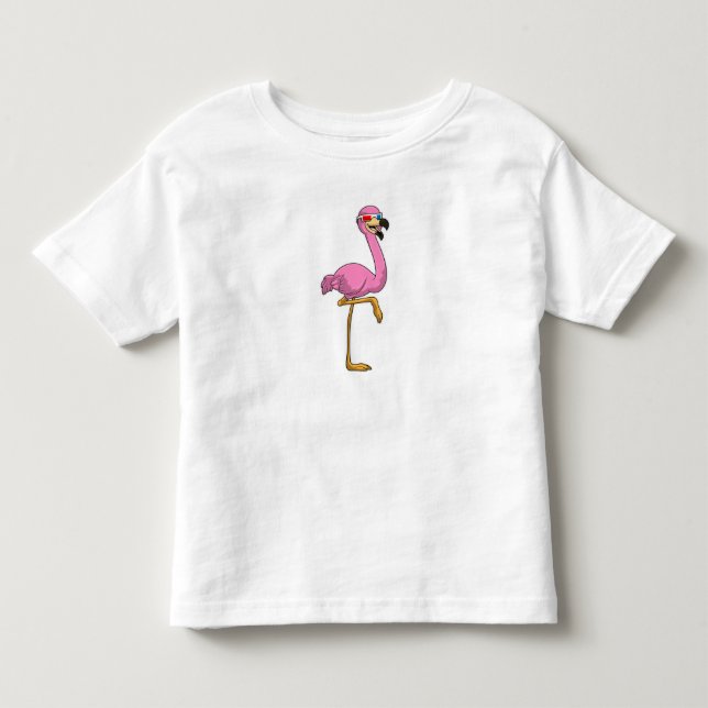 Flamingo mit Brille Kleinkind T-shirt (Vorderseite)
