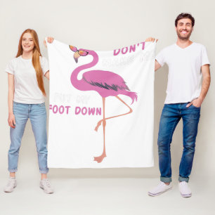 Flamingo mit Brille - Mache mich nicht zum Fuß Fleecedecke