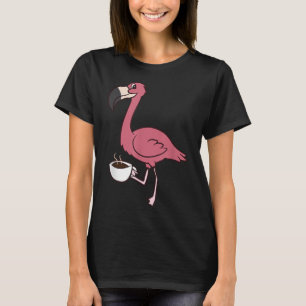 Flamingo mit Coffee Funny Coffee Drink Flamingo T-Shirt