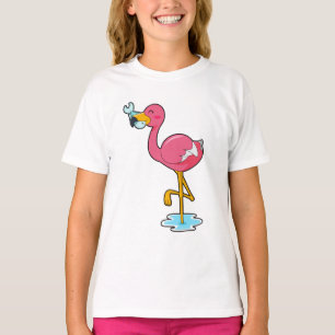 Flamingo mit Fisch T-Shirt