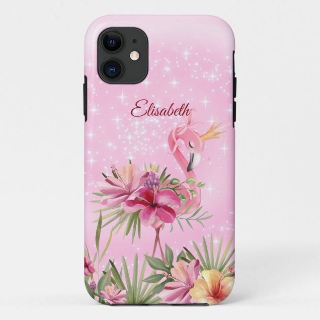 Flamingo mit Golden Crown Case-Mate iPhone Fall Hülle (Rückseite)