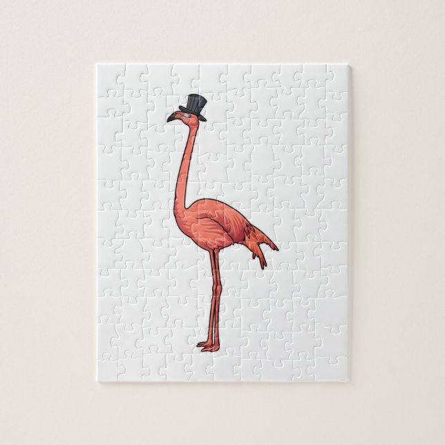 Flamingo mit Hat (Vertikal)