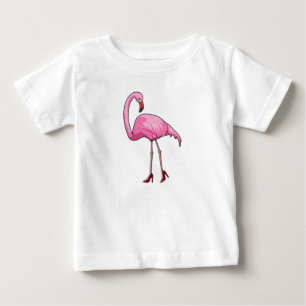 Flamingo mit hohen Absätzen Baby T-shirt