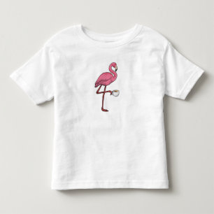 Flamingo mit Kaffee-Cup Kleinkind T-shirt