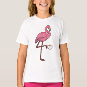 Flamingo mit Kaffee-Cup T-Shirt