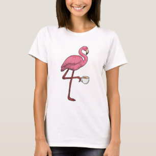 Flamingo mit Kaffee-Cup T-Shirt