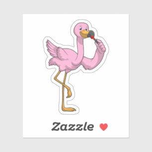 Flamingo mit Lipstick Aufkleber