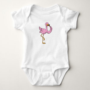Flamingo mit Lipstick Baby Strampler