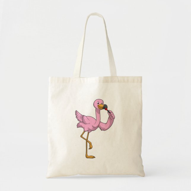 Flamingo mit Lipstick Tragetasche (Vorne)