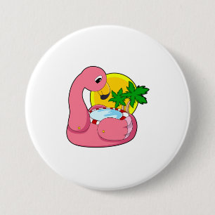 Flamingo mit Pool Button