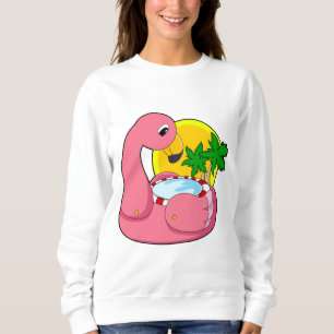 Flamingo mit Pool Sweatshirt