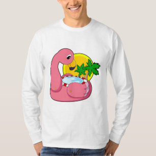 Flamingo mit Pool T-Shirt