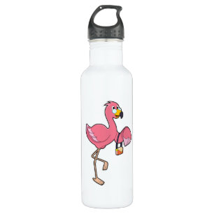 Flamingo mit Purse Edelstahlflasche