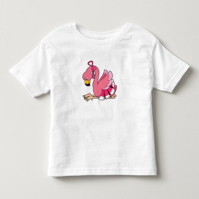 Flamingo mit Ribbon Kleinkind T-shirt (Vorderseite)