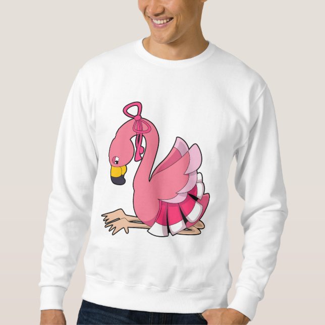 Flamingo mit Ribbon Sweatshirt (Vorderseite)