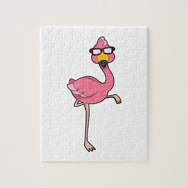 Flamingo mit Sonnenbrille (Vertikal)