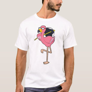 Flamingo mit Umbrella T-Shirt
