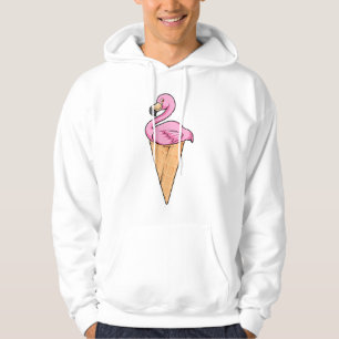 Flamingo mit Waffel aus Eiscreme Hoodie