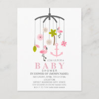 Flamingo Mobile Girl Modern Baby Dusche