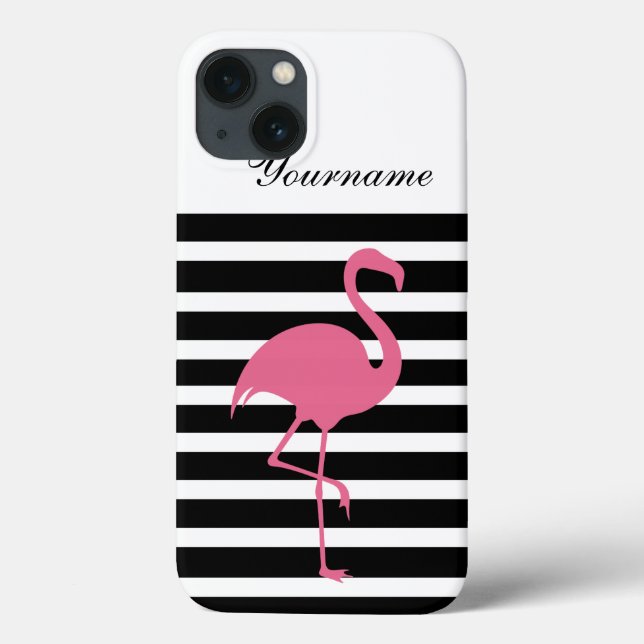 Flamingo Monogram Style Case-Mate iPhone Hülle (Rückseite)