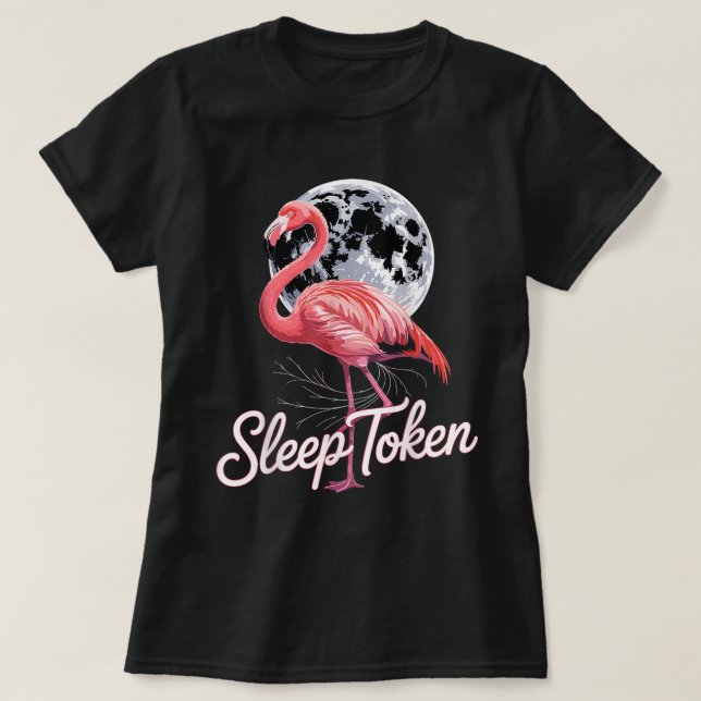 Flamingo Moon Vibes | SchlafToken Inspiriert Art T-Shirt (Design vorne)