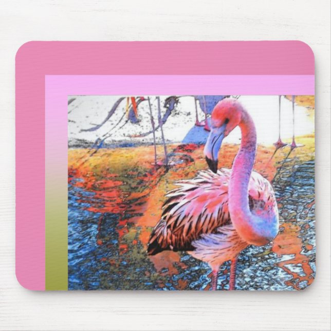 Flamingo Mouse Pad-Pink Mousepad (Vorne)