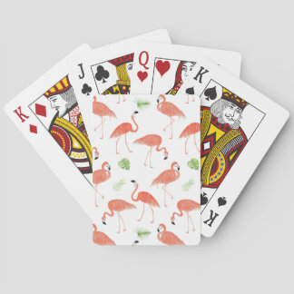 Flamingo-Muster-Aquarell-Spielkarten Spielkarten