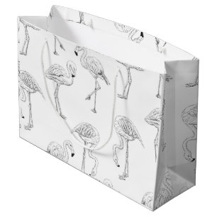 Flamingo-Muster Große Geschenktüte