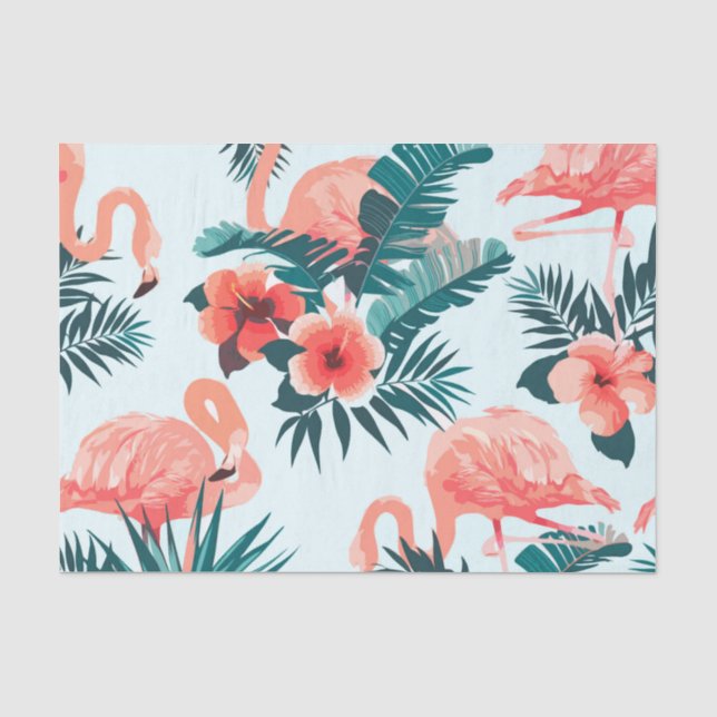 Flamingo-Muster Seidenpapier (Vorderseite)