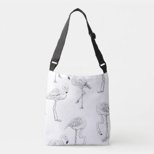 Flamingo-Muster Tragetaschen Mit Langen Trägern