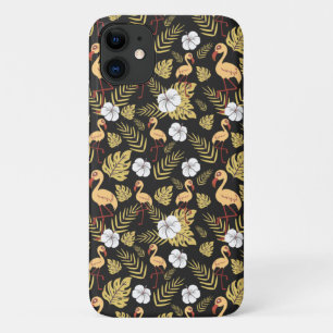 Flamingo nahtlose gelb-weiße Blume Case-Mate iPhone Hülle