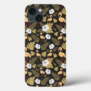 Flamingo nahtlose gelb-weiße Blume Case-Mate iPhone Hülle