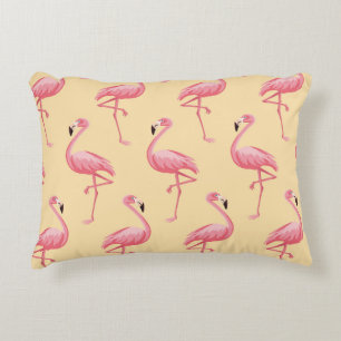 Flamingo nahtloser Muster Hintergrund. Rosa Flamme Dekokissen