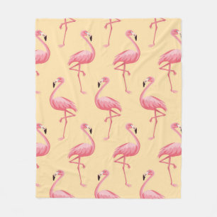 Flamingo nahtloser Muster Hintergrund. Rosa Flamme Fleecedecke