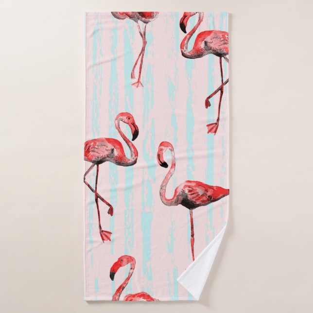 Flamingo nahtloses Muster Badehandtuch (Badehandtuch)