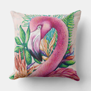 Flamingo Niedlich tropisches rosa Kissen